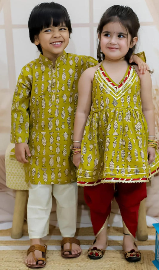 Twine Green Kurta And Pant Set